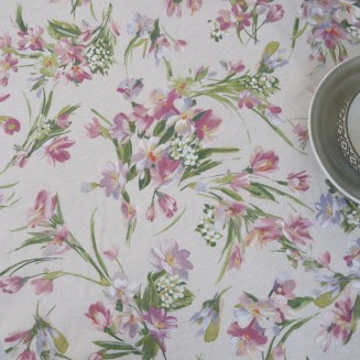 Τραπεζομάντηλο Τυπωτό Βαμβακερό 135x180 Dimeco Floral